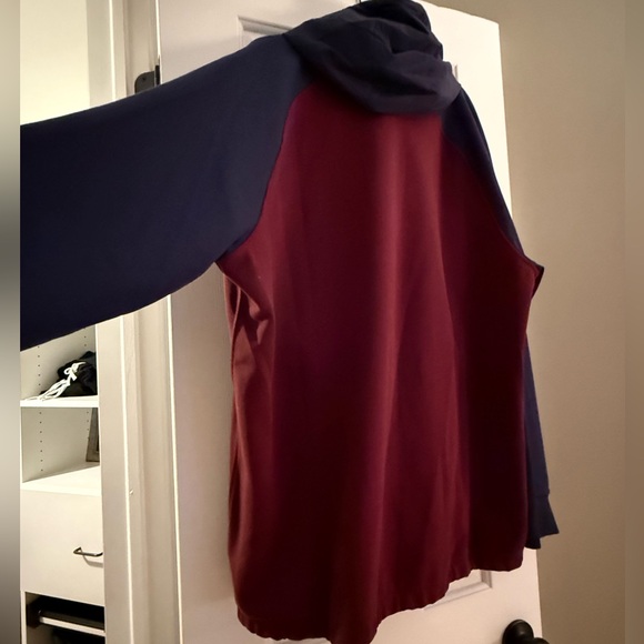 POLO RALPH LAUREN Water-repellent Hybrid Hoodie Newport Navy/wine men’s size XL - Picture 7 of 11